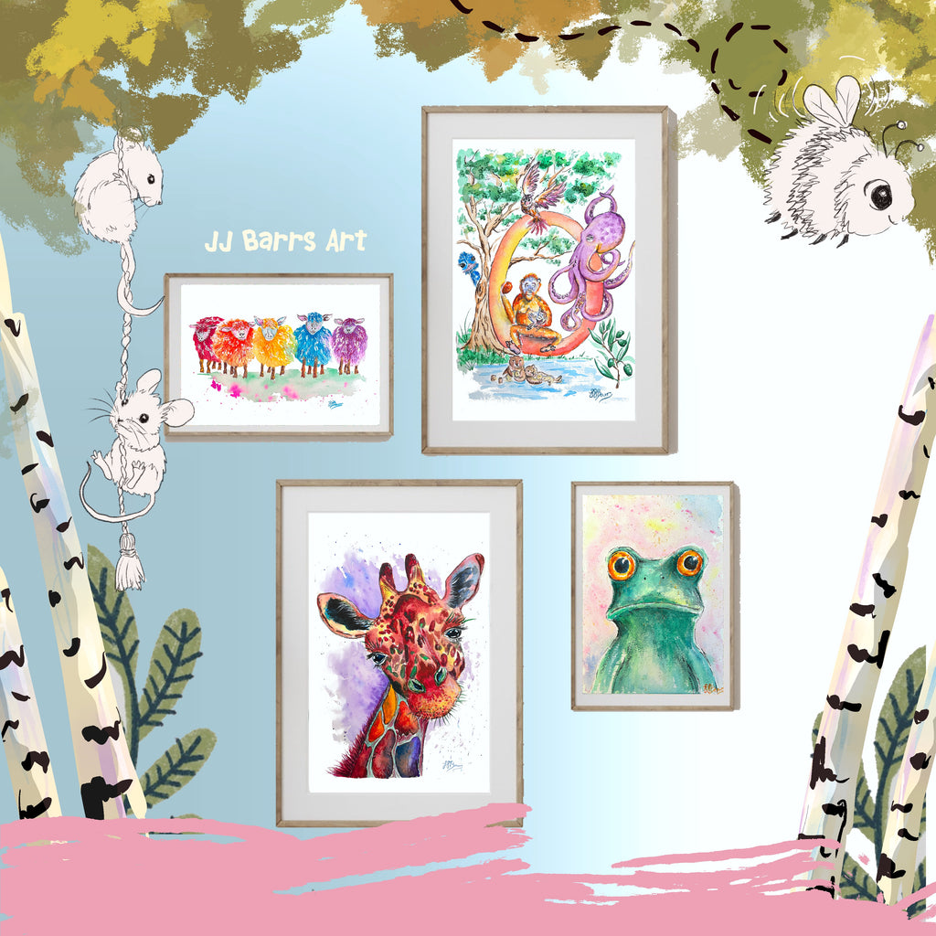 *O* A4/A3 Custom Name And Letter, Watercolour Art Print image 2
