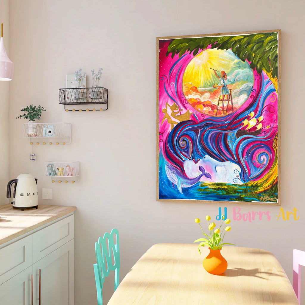 Paint your own Destiny JJ Barrs using colourful acrylicl fine art Painting Print image 3