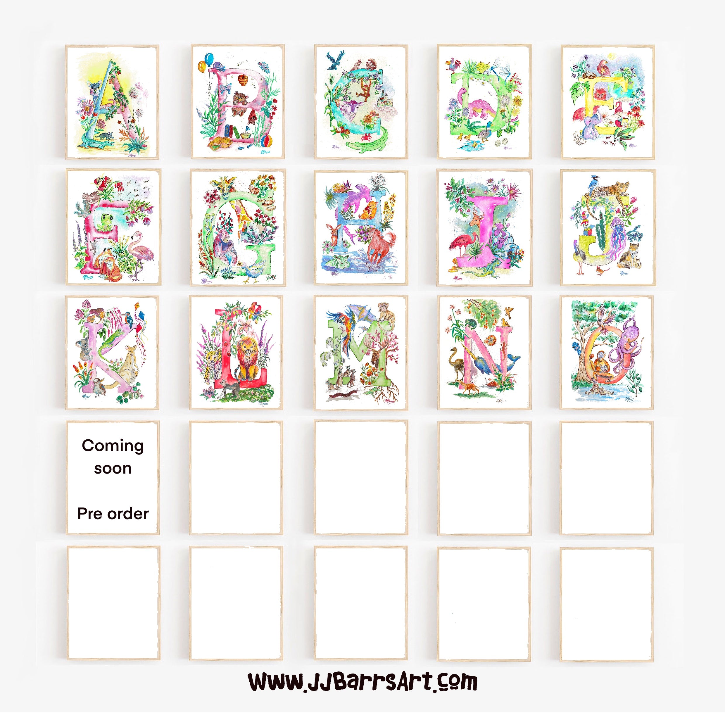 Letter *A* A4/A3 Custom Name & Letter, Watercolour Art Print image 5