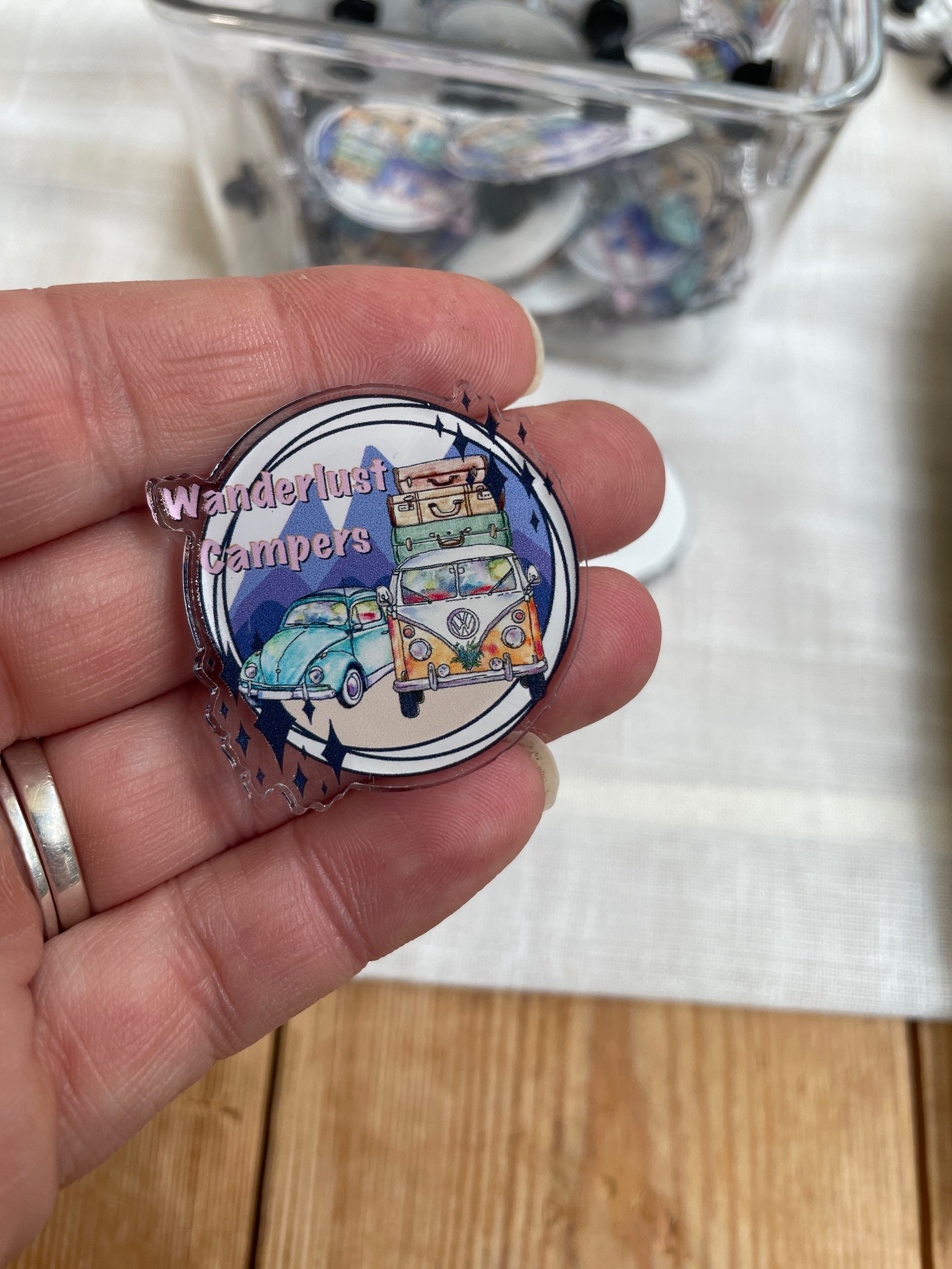 Camper Van, Wanderlust Campers Pin Badge  image 1