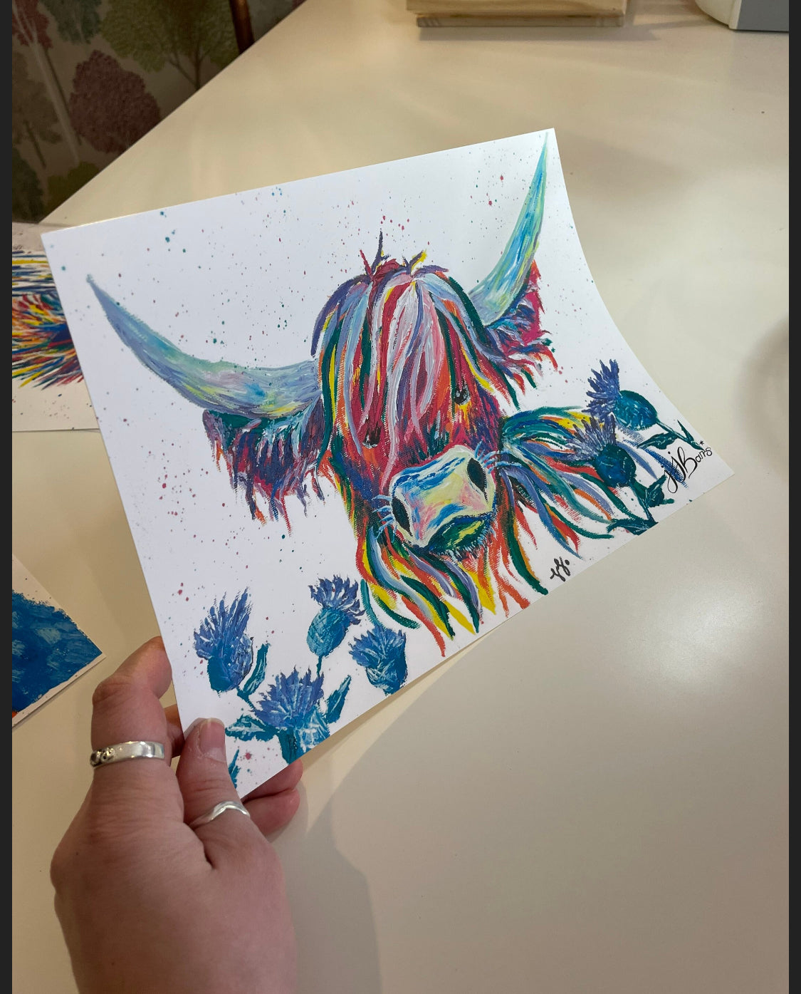 Highland cow Oil Painting Print image 1