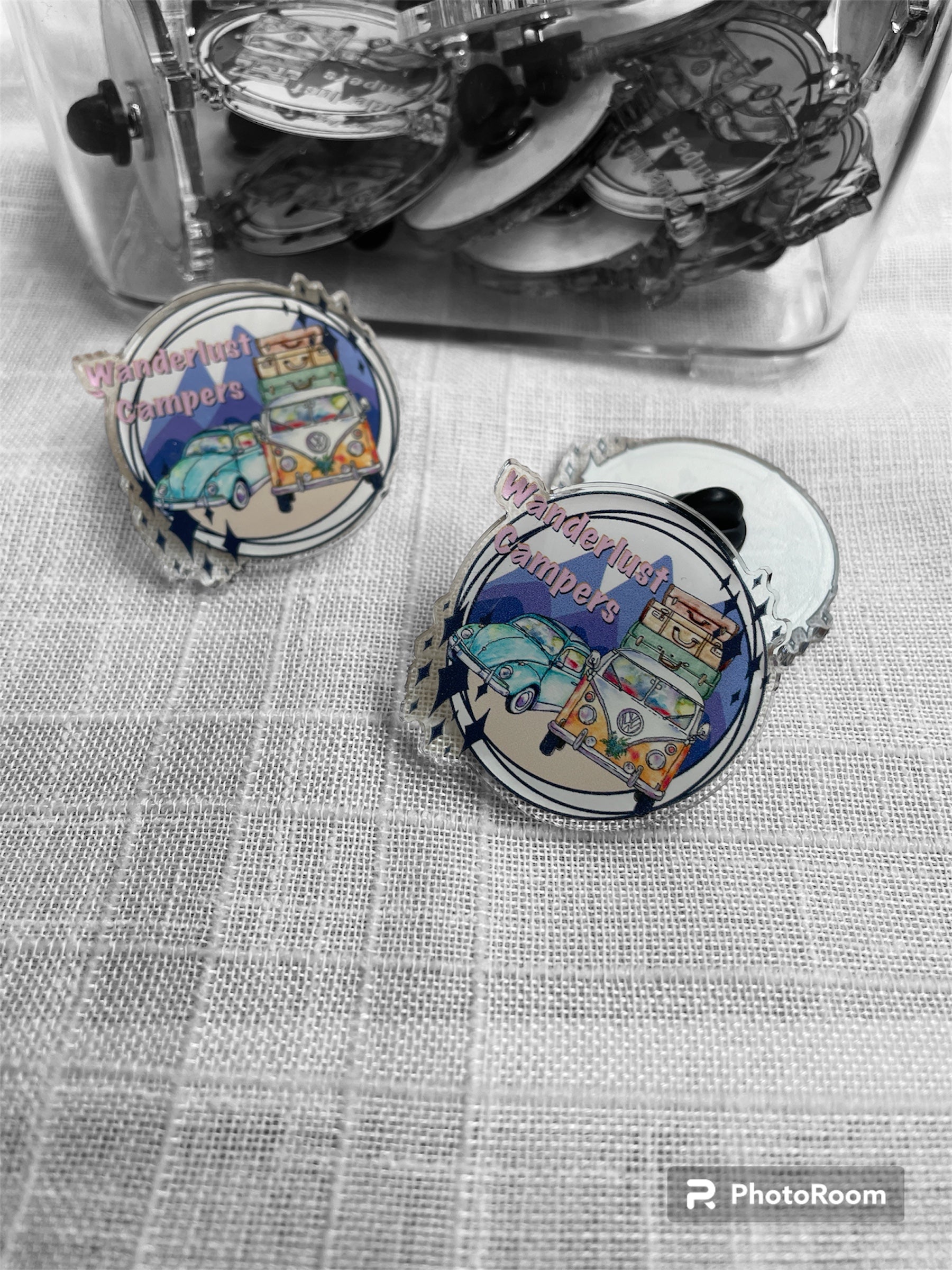 Camper Van, Wanderlust Campers Pin Badge  image 0