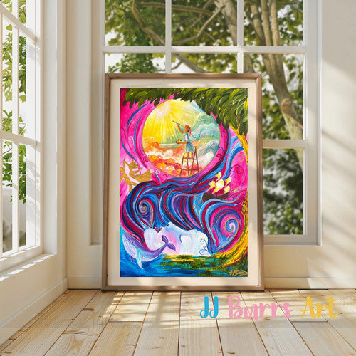 Paint your own Destiny JJ Barrs using colourful acrylicl fine art Painting Print | Jj Barrs Art